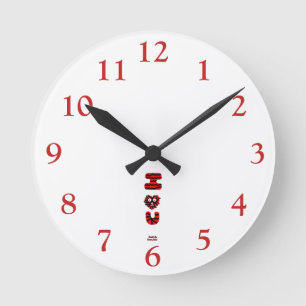 I Fuzzy U Reloj De Pared Acrílico