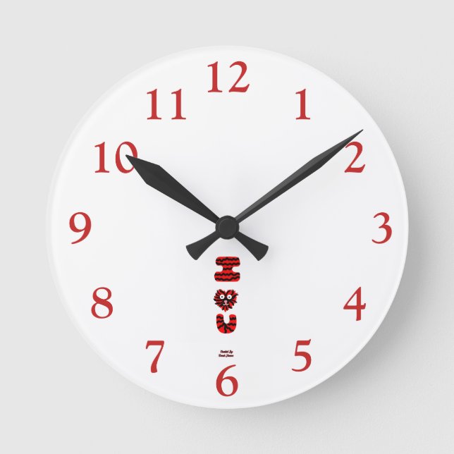 I Fuzzy U Reloj De Pared Acrílico (Anverso)