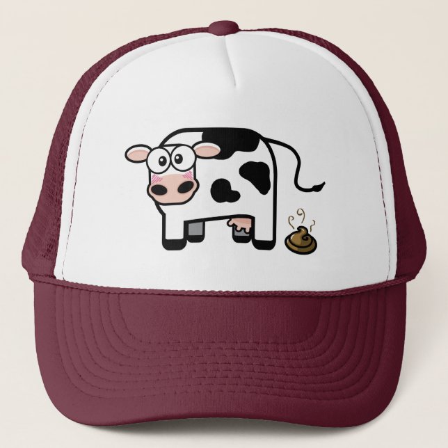 I gorra divertido de la vaca de Pooped (Anverso)