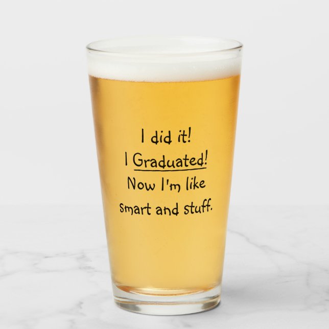 I Graduado Smart Funny Graduation Party Nombre Bee (Anverso (lleno))