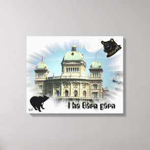 I ha Bärn gärn presión en lienzo de cuña