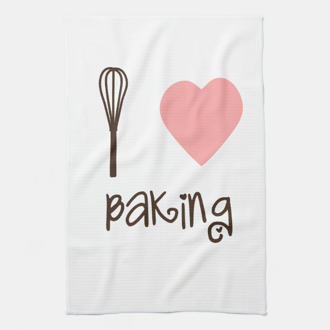 I Heart Baking Tea Toalla (Vertical)