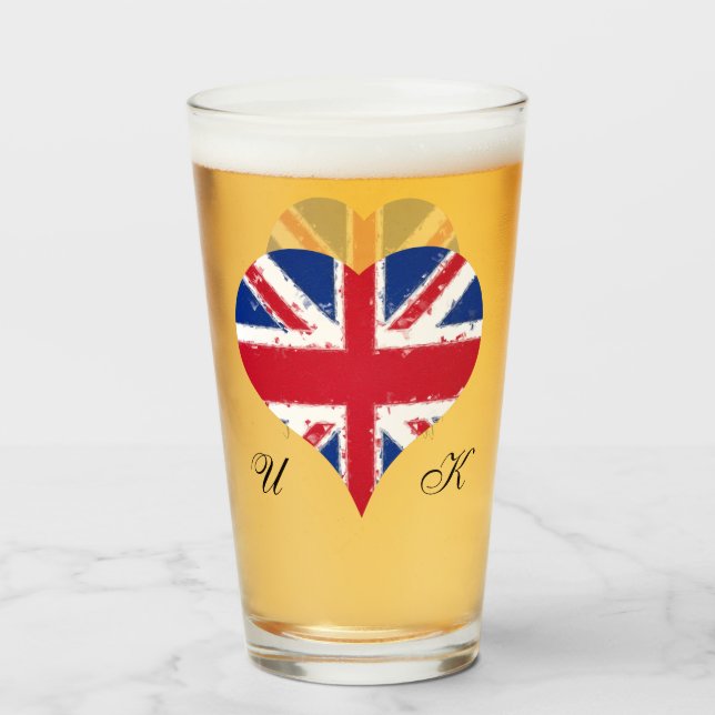 I Heart England Reino Unido Pint (Anverso (lleno))