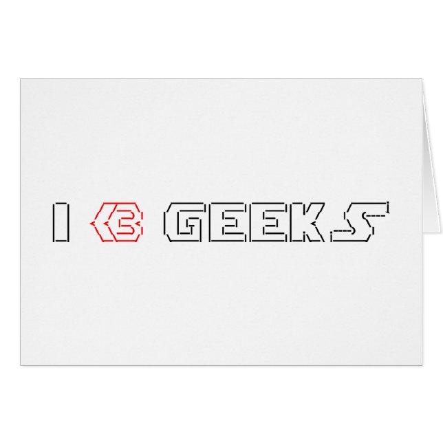 I Heart Geeks ASCII ART (Anverso (Horizontal))