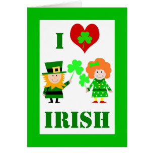 I Heart / Love Irish, St. Patrick's Day, lindo
