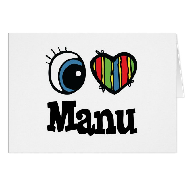 I Heart (Love) Manu (Anverso (Horizontal))