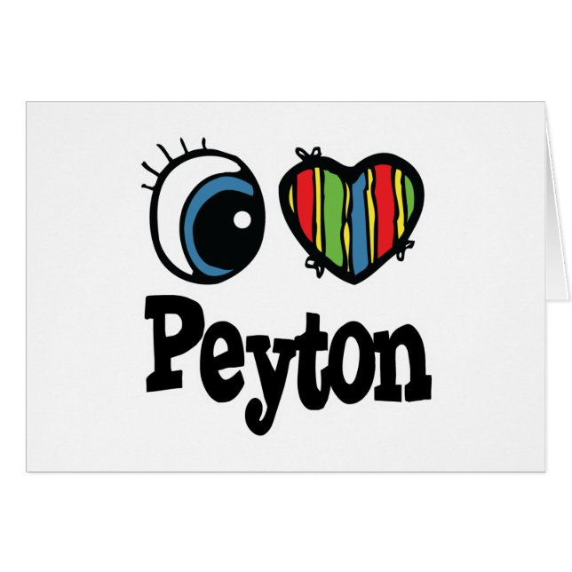 I Heart (Love) Peyton (Anverso (Horizontal))