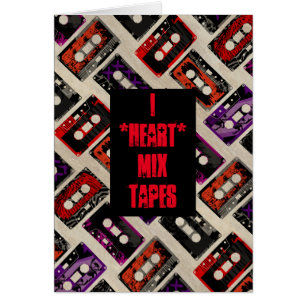 I Heart Mix Tapes - Personalizado Card