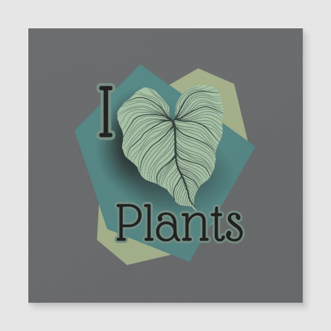 I Heart Plants magnet (Anverso)