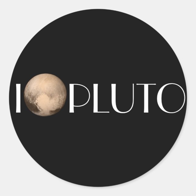I Heart Pluto Nuevo Pegatina Horizonte (Anverso)