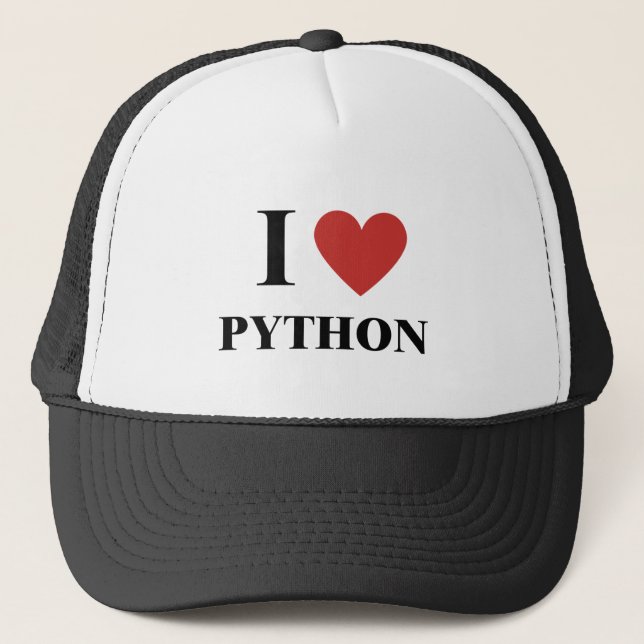 I HEART Python Gorra (Anverso)