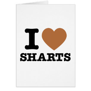 I Heart Shart Funny Blank Inside Card