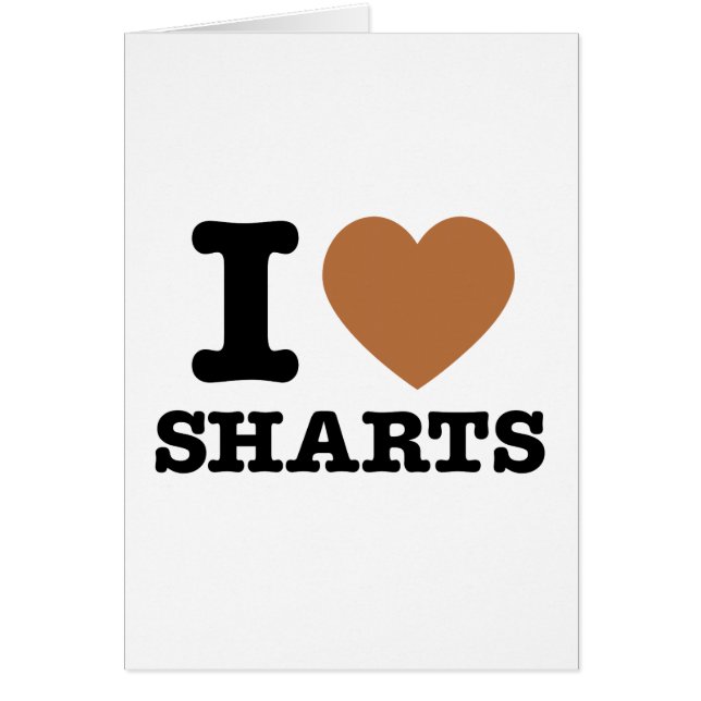 I Heart Shart Funny Blank Inside Card (Frente)