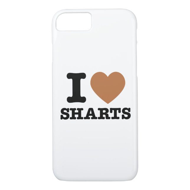 I Heart Sharts Funny Icon Graphic iPhone 7 Funda (Reverso)