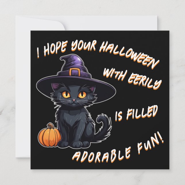 I hope your Halloween..... Tarjeta festiva plana (Anverso)