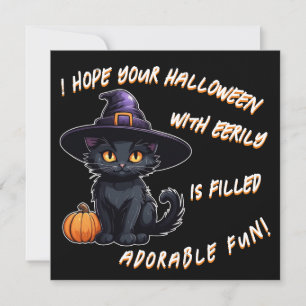 I hope your Halloween..... Tarjeta festiva plana