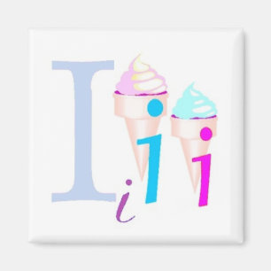 I - Imán de alfabeto