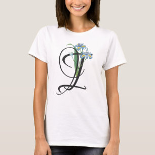 I inicial, camiseta Iris vintage