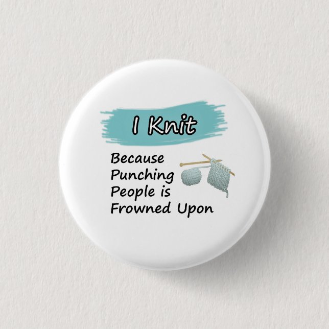 I Knit - Botón (Anverso)