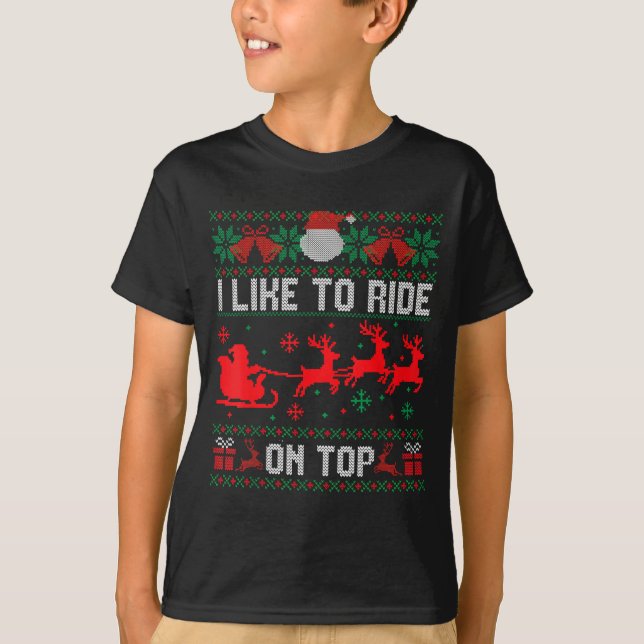 I Like To Ride On Top Christmas Couple Unhinge Paj (Anverso)