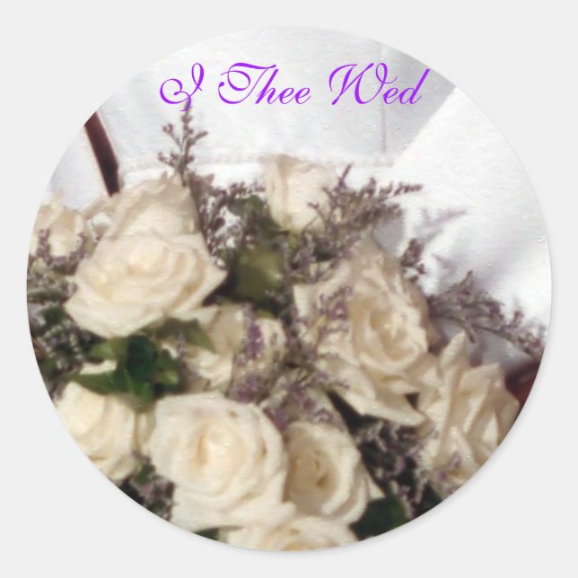 I Los Pegatinas De Sello para sobres De La Wed (Anverso)