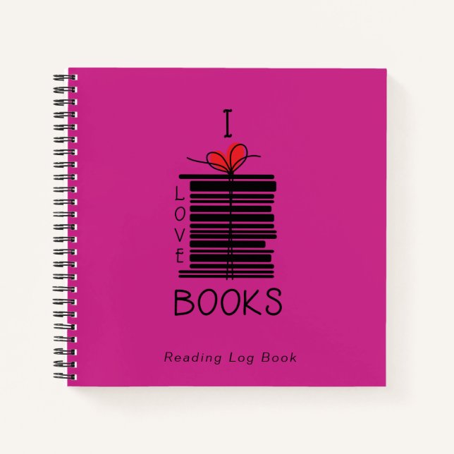 "I Love Books" Leyendo Diario de Registro (Anverso)