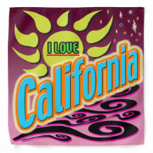 "I LOVE California" Noche Sunshine Bandana