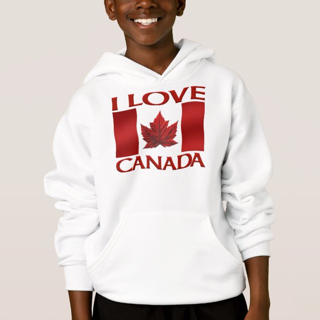 I Love Canada Hoodie Souvenir Canada Sweathirt (Anverso)