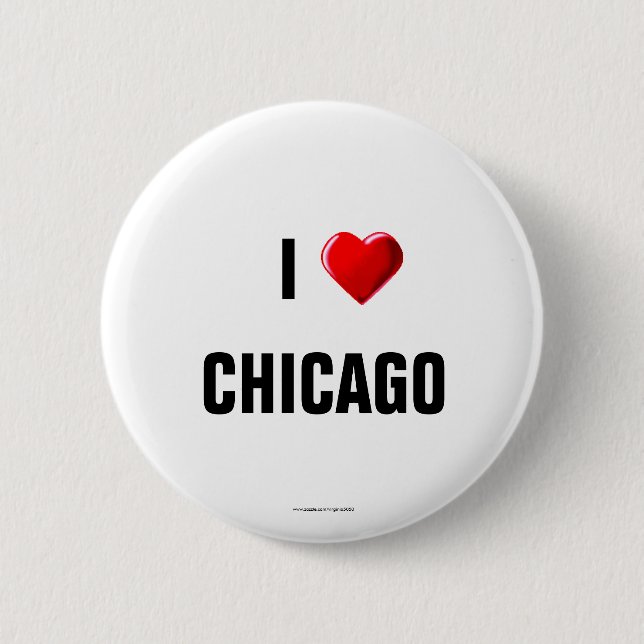 I Love Chicago" botón pinback (Anverso)