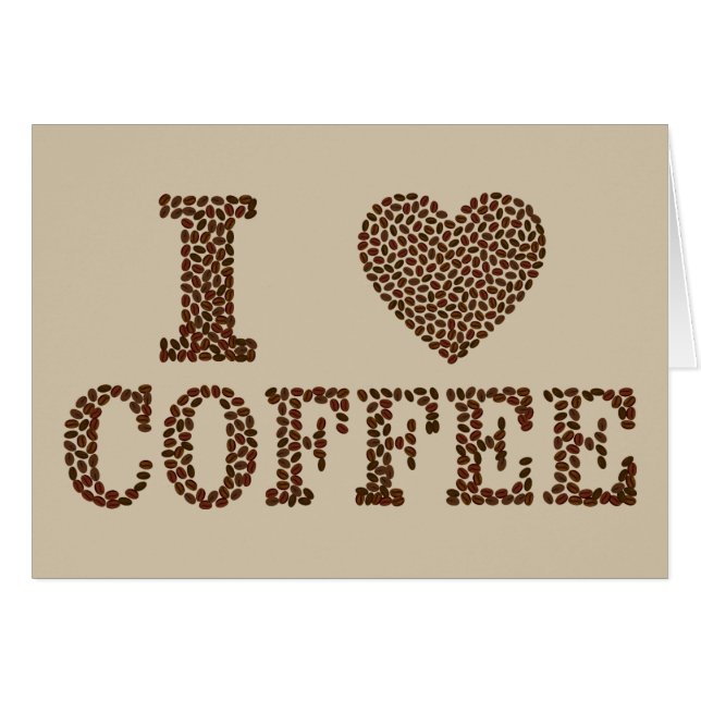 I love coffee greeting card (Anverso (Horizontal))