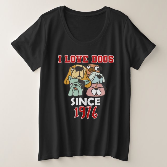 I love dogs since 1976 (Anverso del diseño)