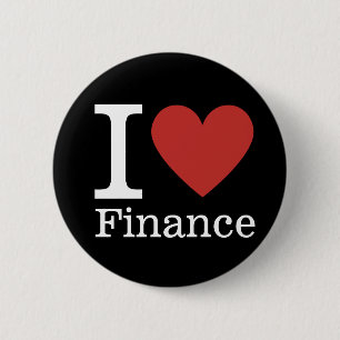 I ❤️ Love Finance - botón Pin del Departamento de 