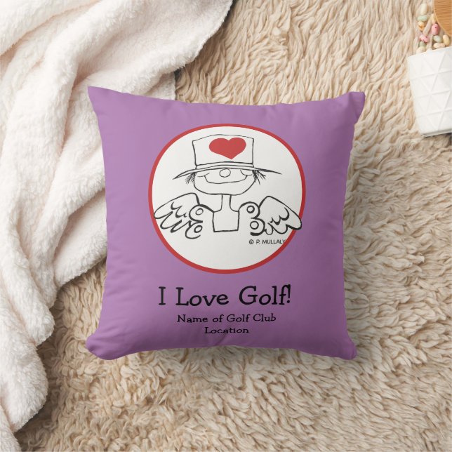 "I love Golf" Heart Fairy Cojín decorativo (Manta)
