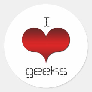 I Love (Heart Geeks) Pegatinas