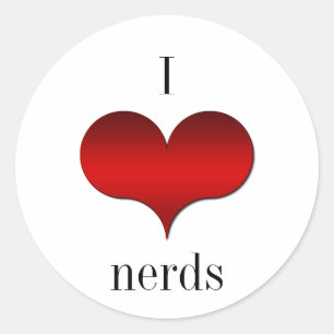 I Love (Heart) Nerds Pegatinas
