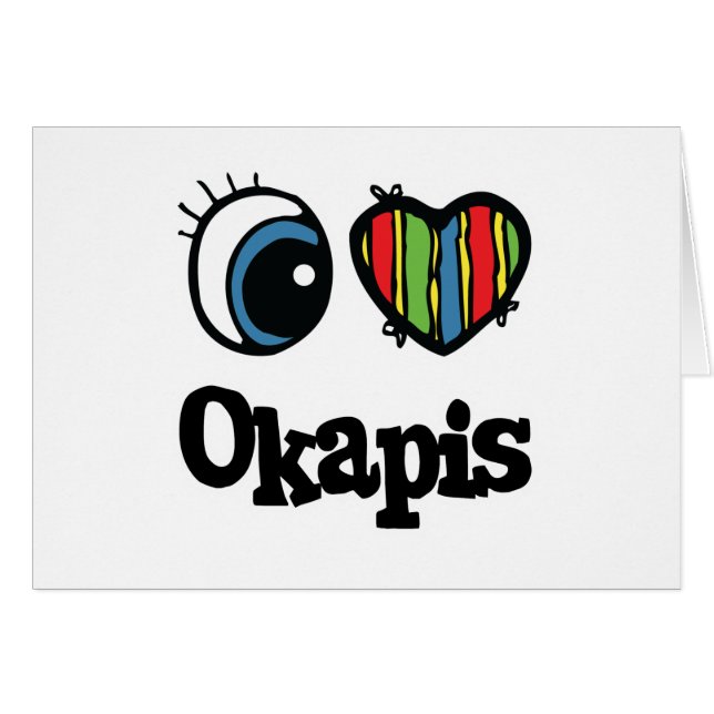I Love (Heart) Okapis (Anverso (Horizontal))