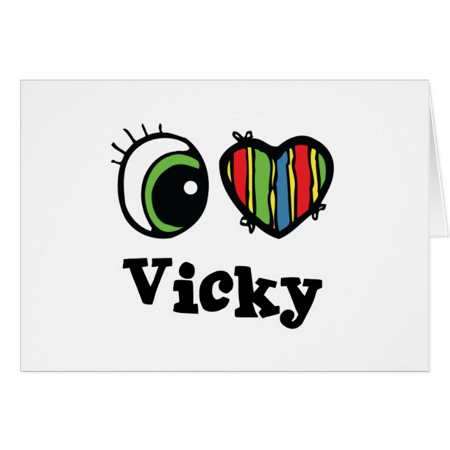 I Love (Heart) Vicky (Anverso (Horizontal))