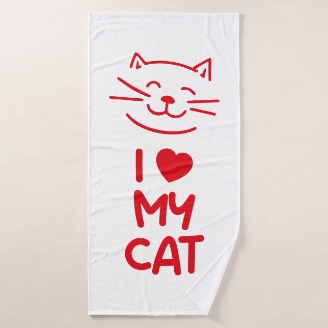 I love my cat (Toalla de baño)