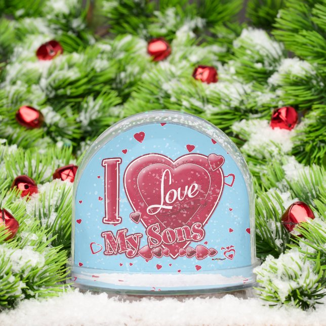 I Love My Sons red - hearts (Navidad)