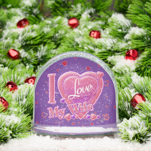 I Love My Wife pink/purple - hearts (Navidad)