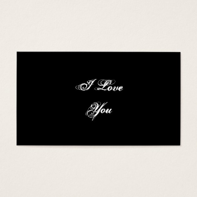 I Love You. En una fuente de script. Blanco y negr (Frente)