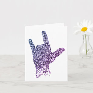 "I love you" (Te amo) tarjeta de idioma Rótulo est