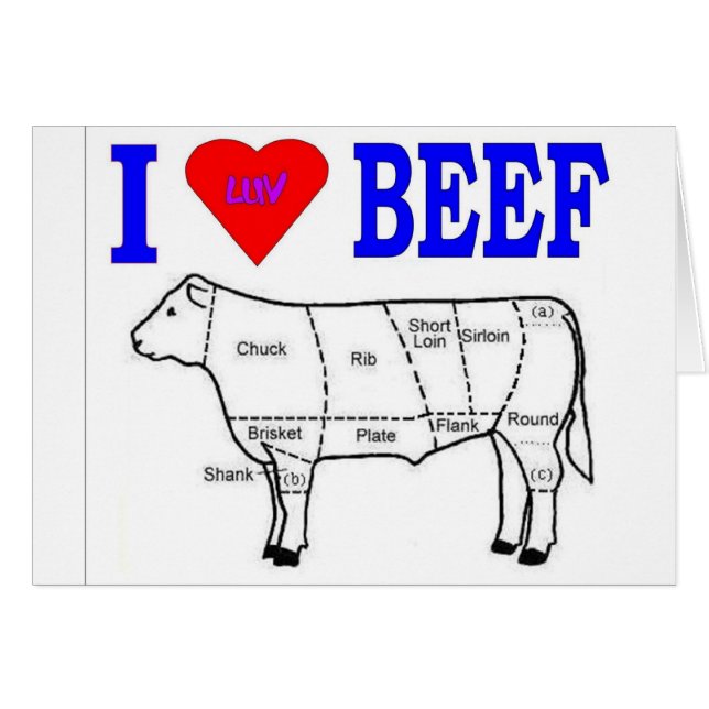 I LUV BEEF (Anverso (Horizontal))