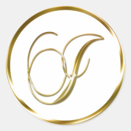 I Monograma Faux Gold Envelope O Favorito Sello