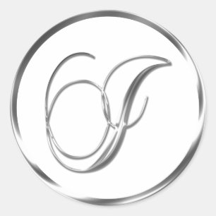 I Monograma Sobre Plata Faux O Sello Favorito
