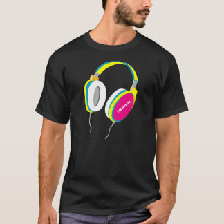 I música del corazón - camiseta de los auriculares