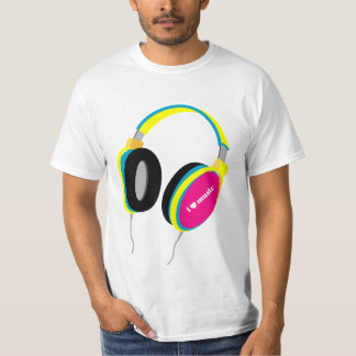 I música del corazón - camiseta de los auriculares