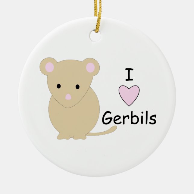 I ornamento de los Gerbils del corazón (Frente)