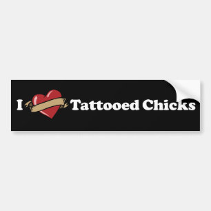 I pegatina para el parachoques tatuada de los