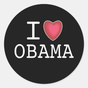I pegatinas de Obama del corazón
